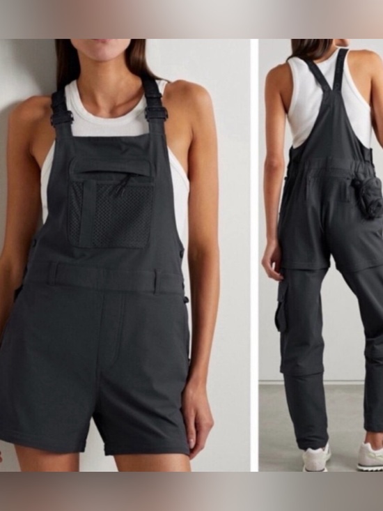 Outdoor Voices Pants - Outdoor voices rectrek overalls black cargo pocket hiking gorpcore convertible S
